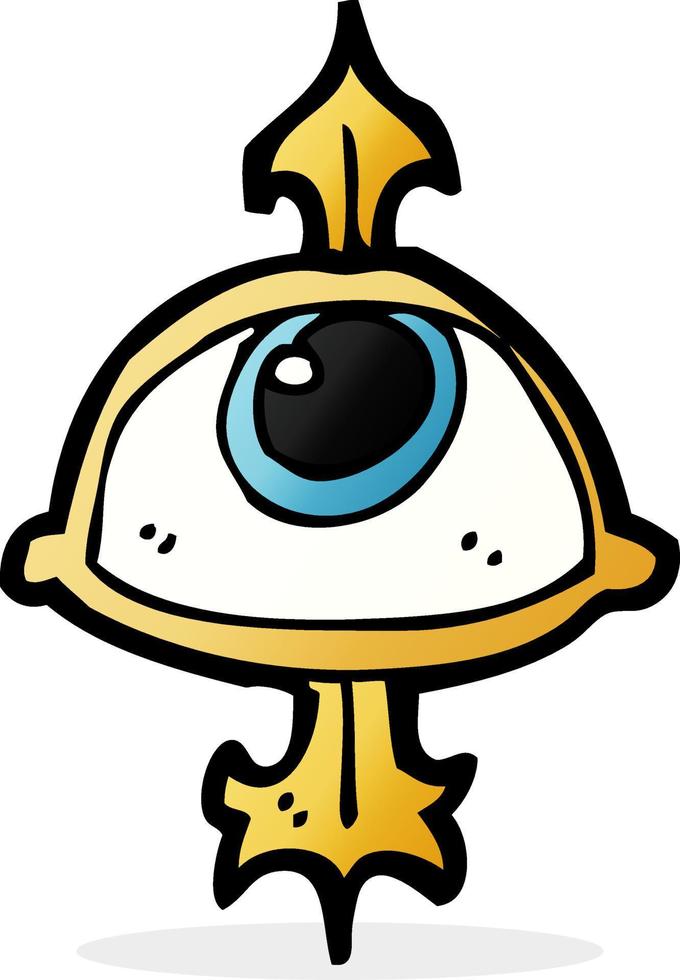 símbolo de ojo de dibujos animados vector