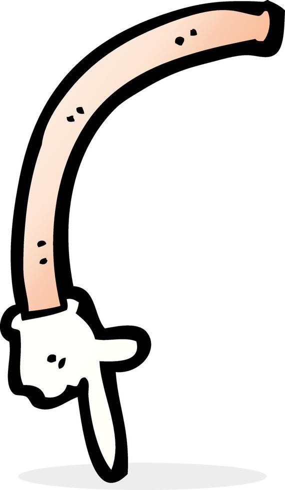 cartoon pointing arm vector