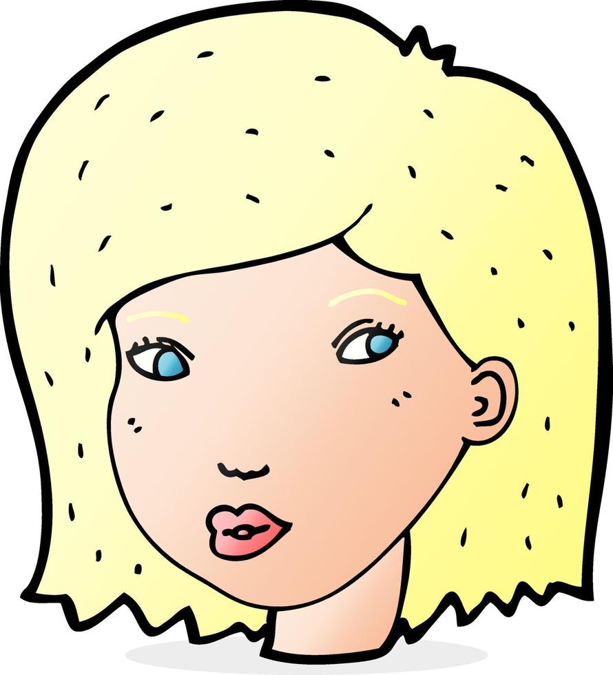 Cartoon Female Face 8307067 Vector Art At Vecteezy