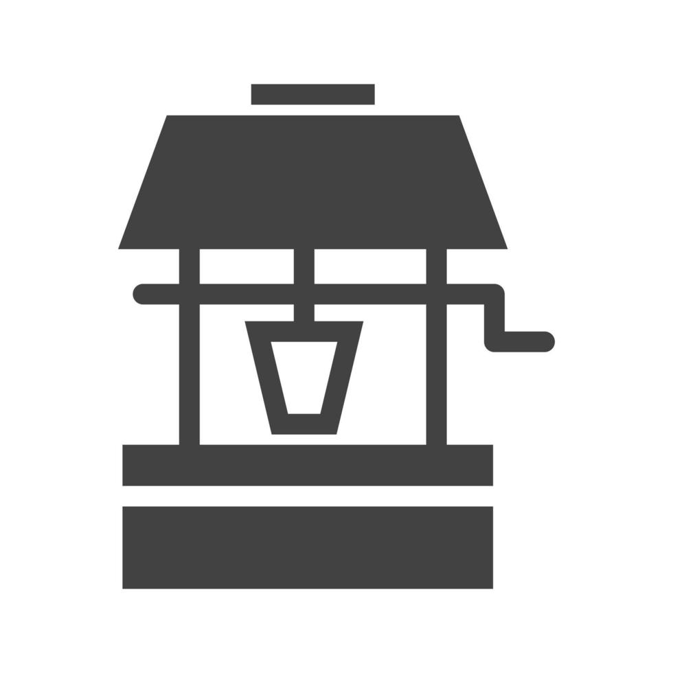 Water Well Glyph Black Icon vector