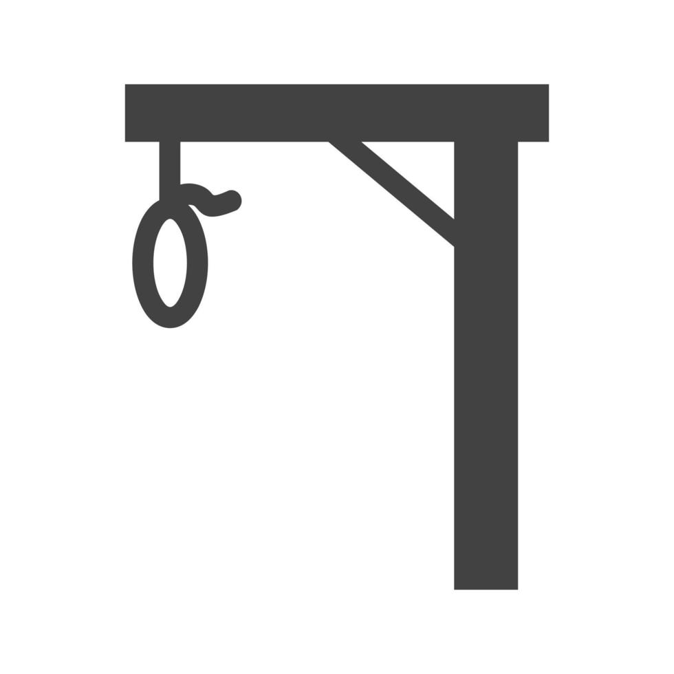 Gallows Glyph Black Icon vector