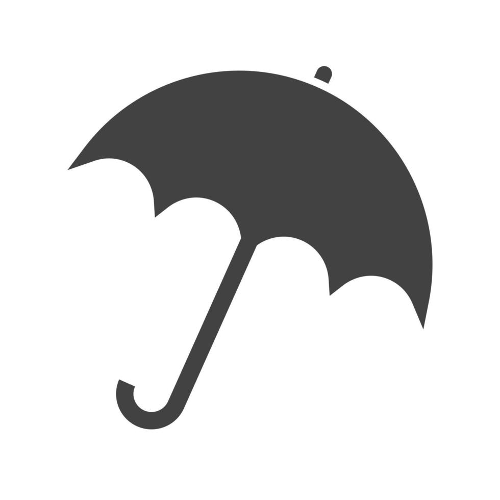 Umbrella Glyph Black Icon vector