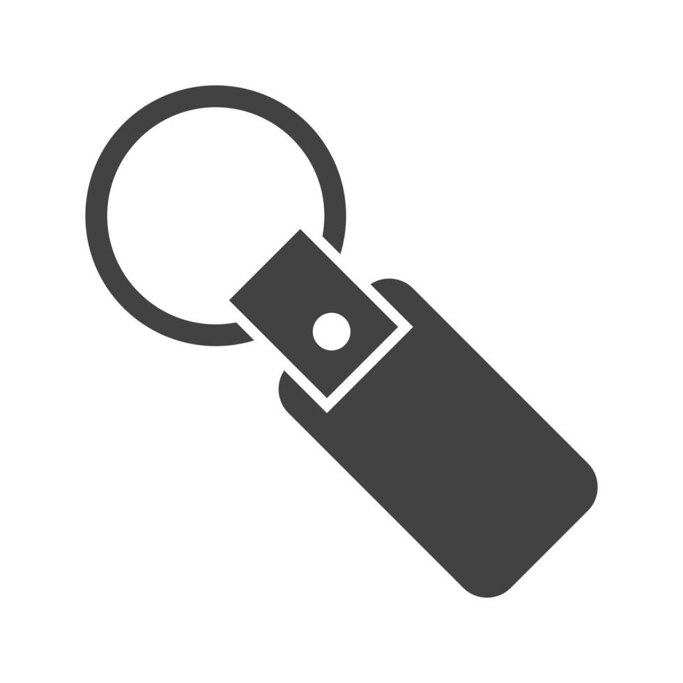 Key Chain Glyph Black Icon vector