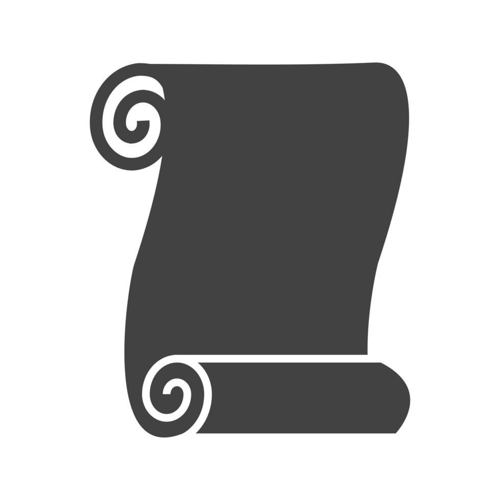 Scroll Glyph Black Icon vector