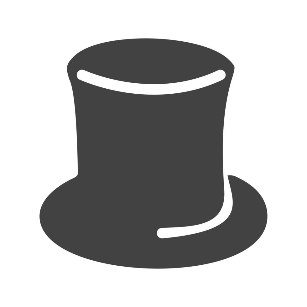 sombrero glifo icono negro vector