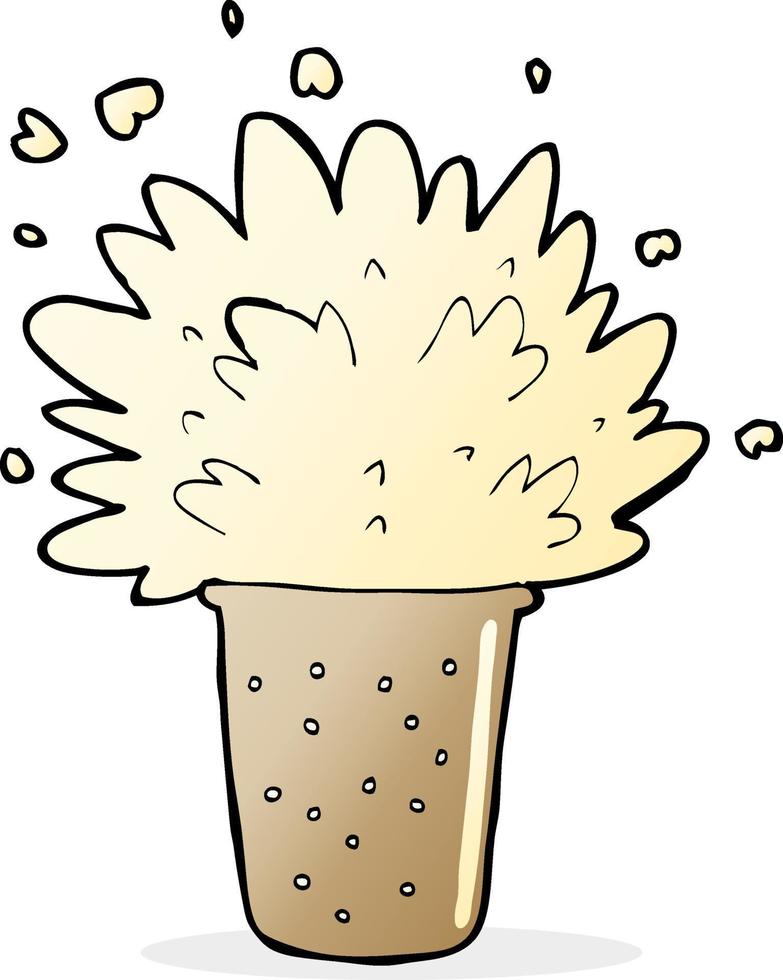 cartoon frothy beer vector