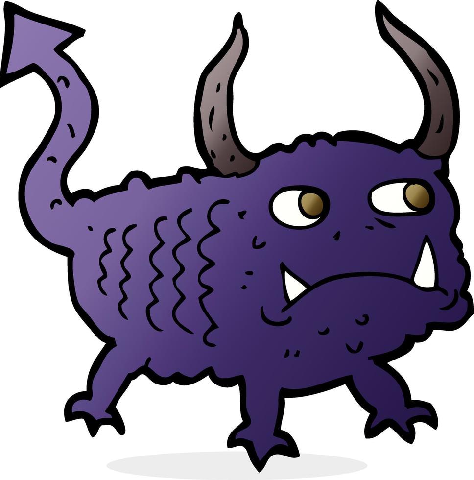 cartoon little demon vector