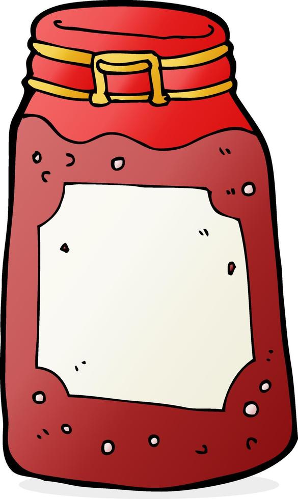 cartoon jar of jam vector