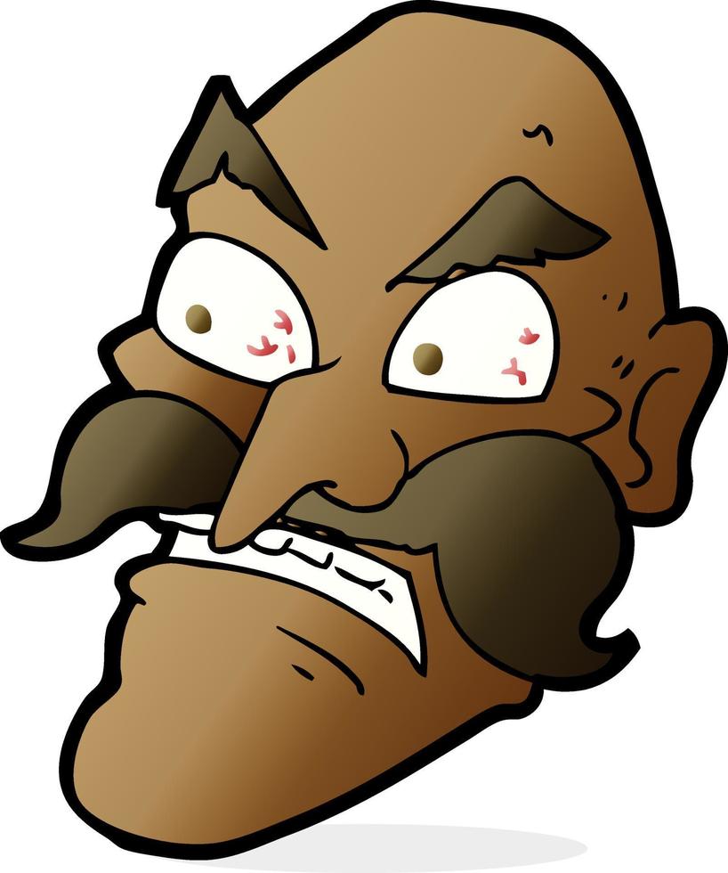 cartoon angry old man vector