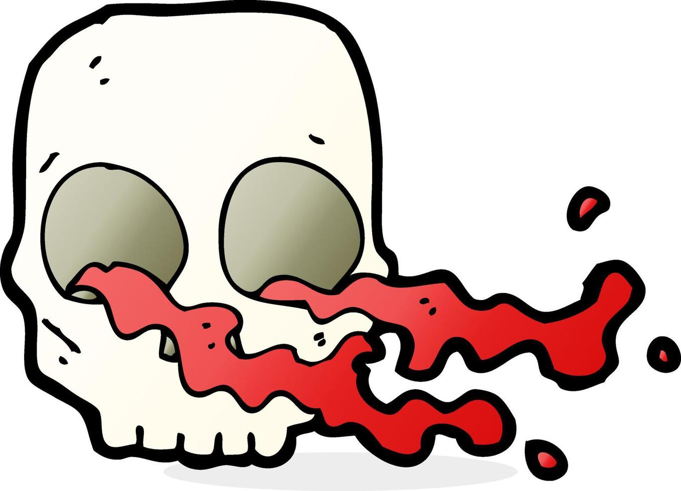cartoon gross skull vector