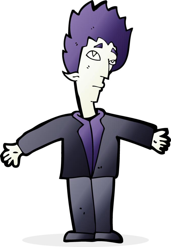 cartoon vampire man vector