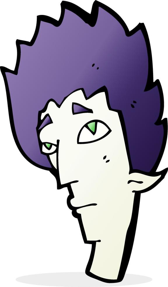cartoon vampire head vector