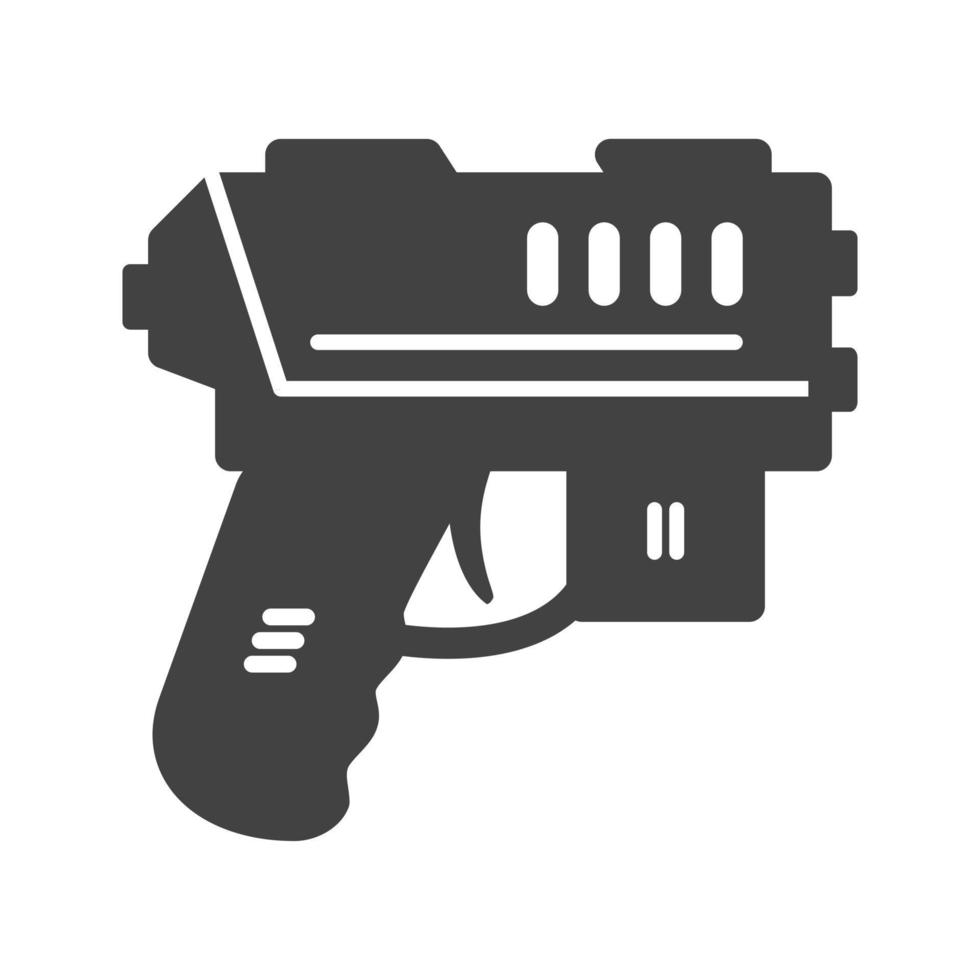 icono de glifo de pistola negro vector