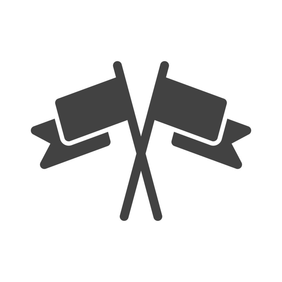 Flags Glyph Black Icon vector