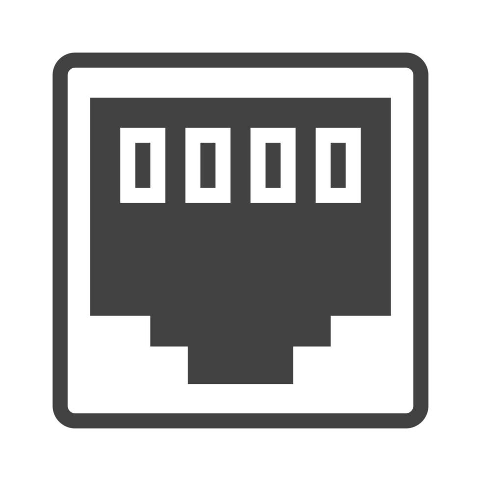 Network clip Glyph Black Icon vector