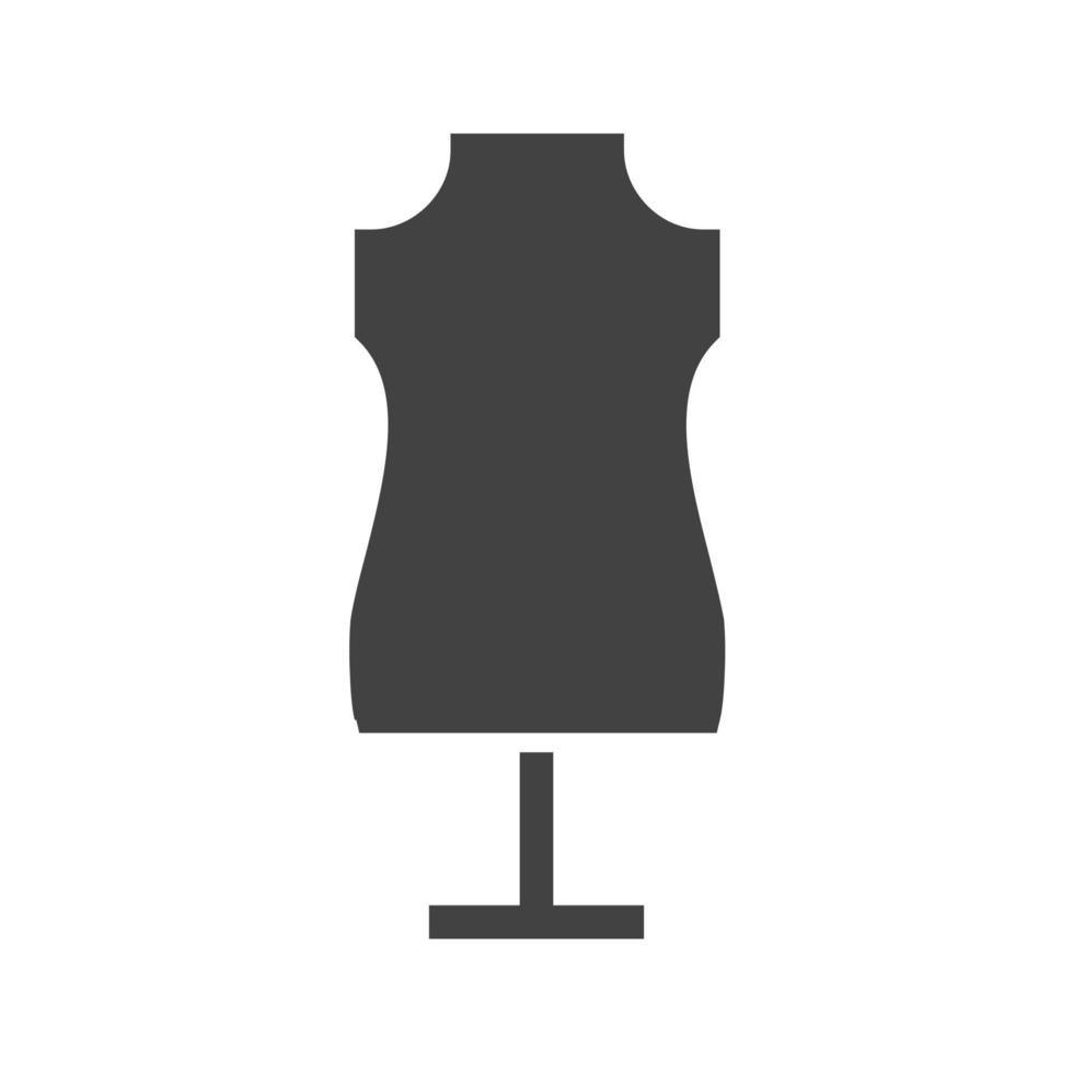 Dress Holder Glyph Black Icon vector