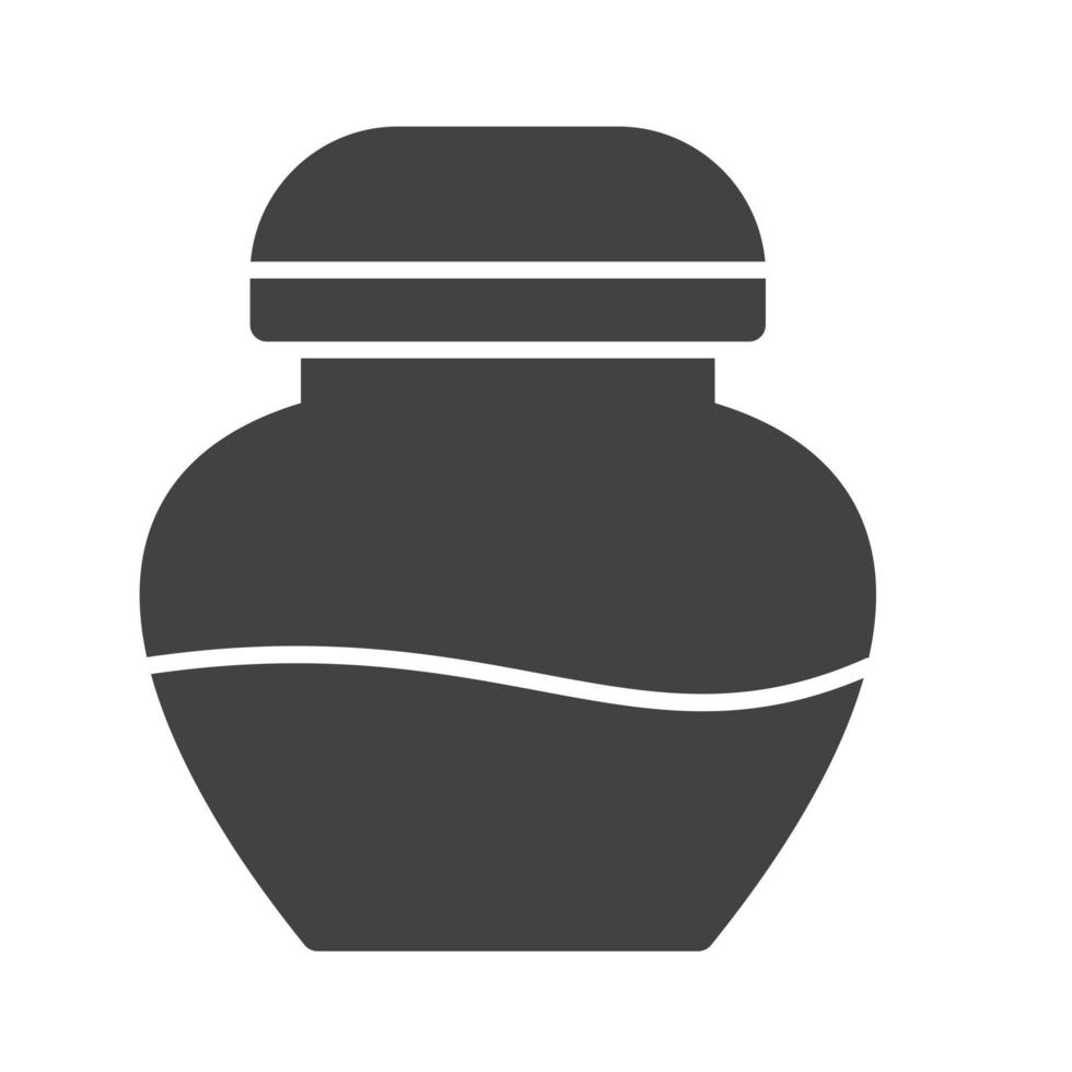 Ink Bottle Glyph Black Icon vector