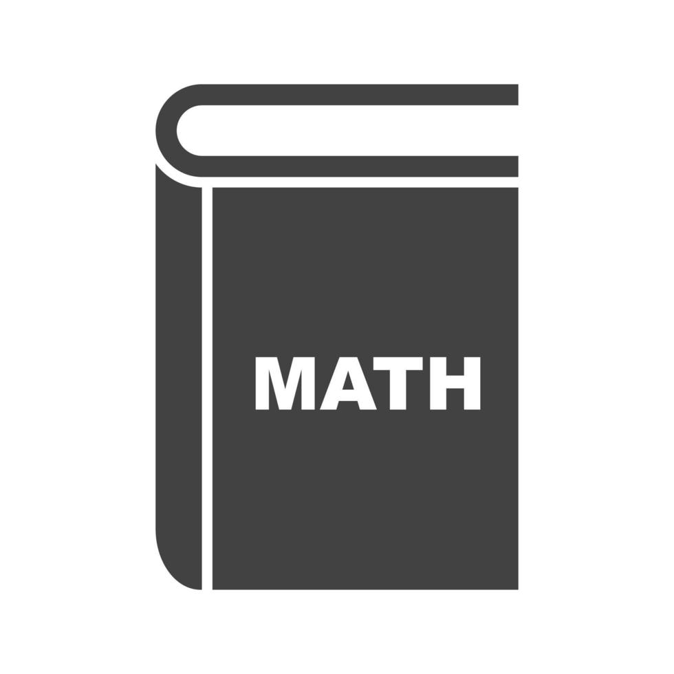 Math Book II Glyph Black Icon vector