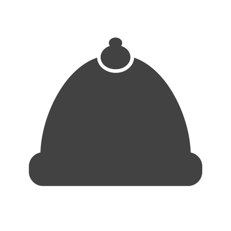 Christmas Cap Glyph Black Icon vector