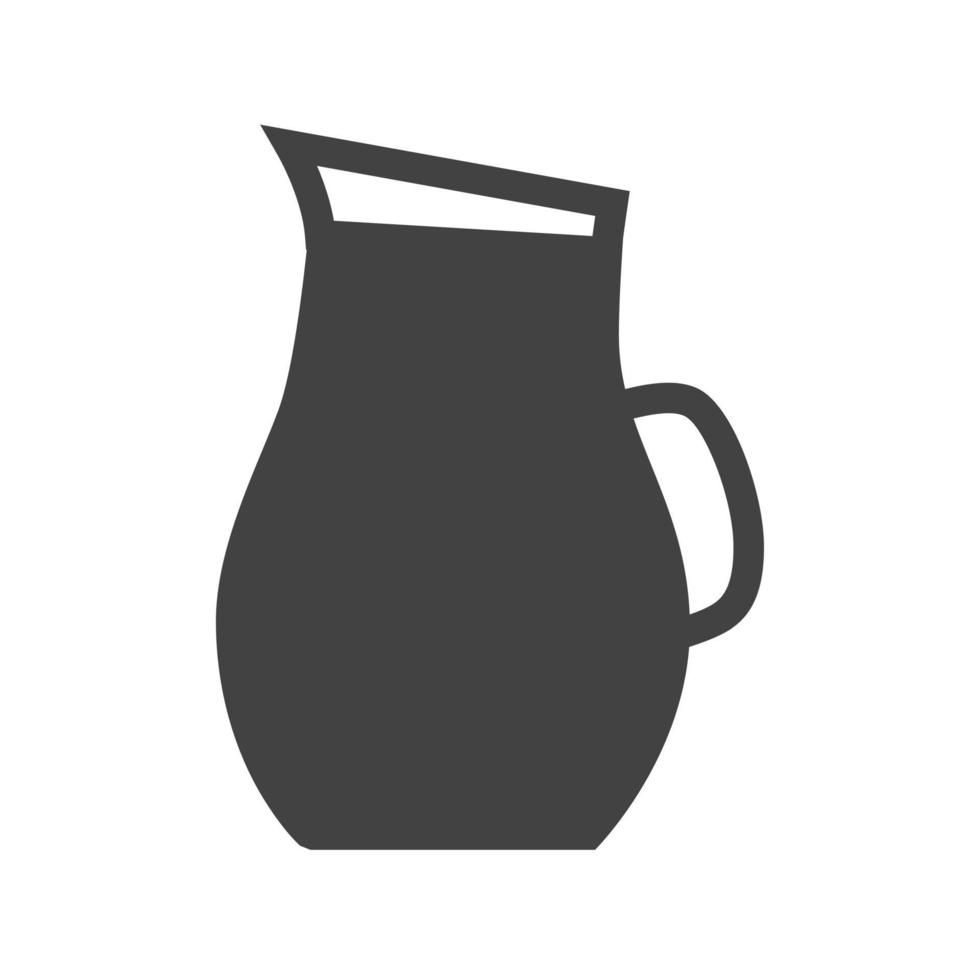 Jug of Water Glyph Black Icon vector