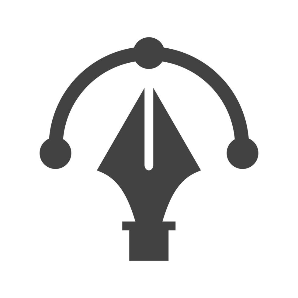 Design Tools Glyph Black Icon vector