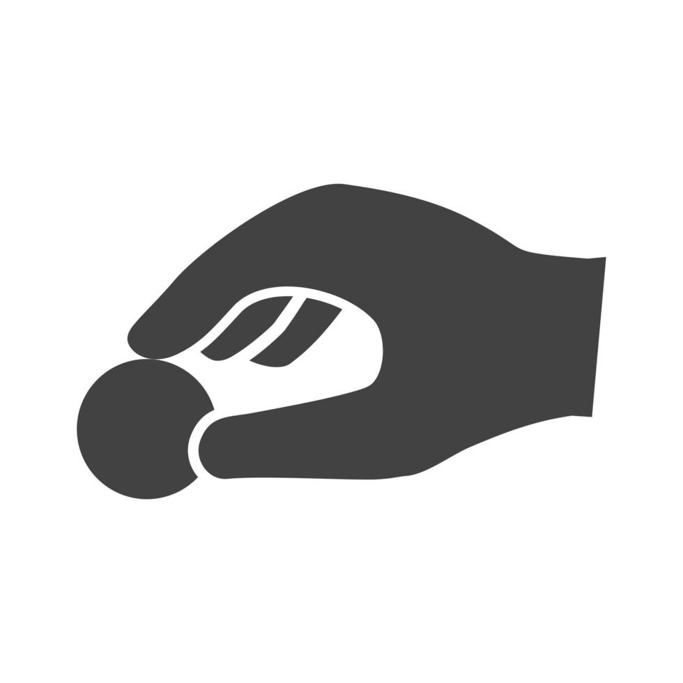 Holding Coin Glyph Black Icon vector