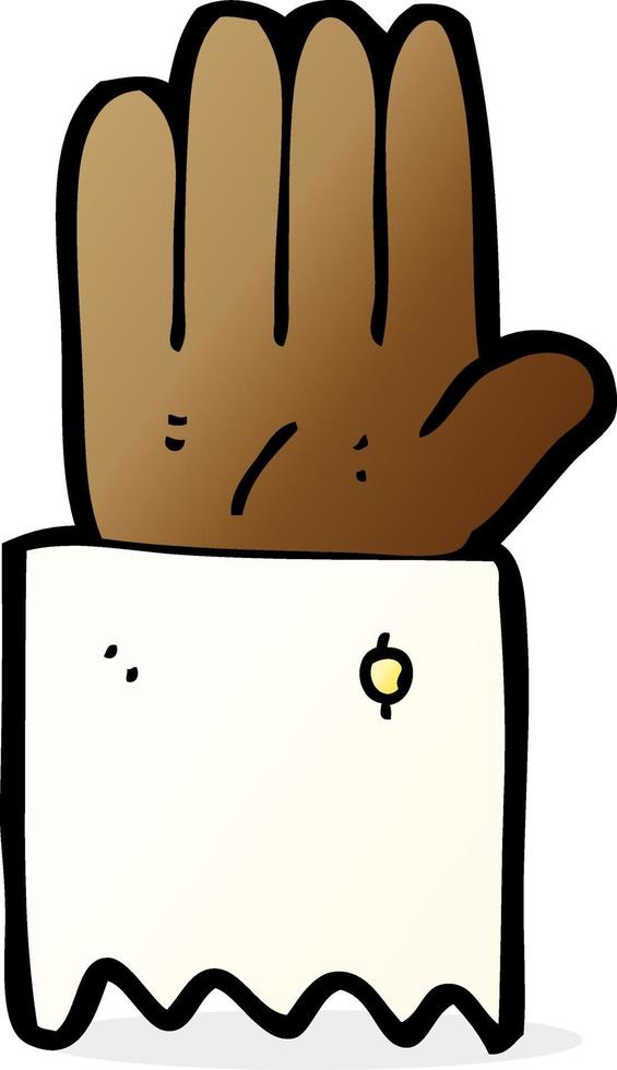 símbolo de la mano de dibujos animados vector
