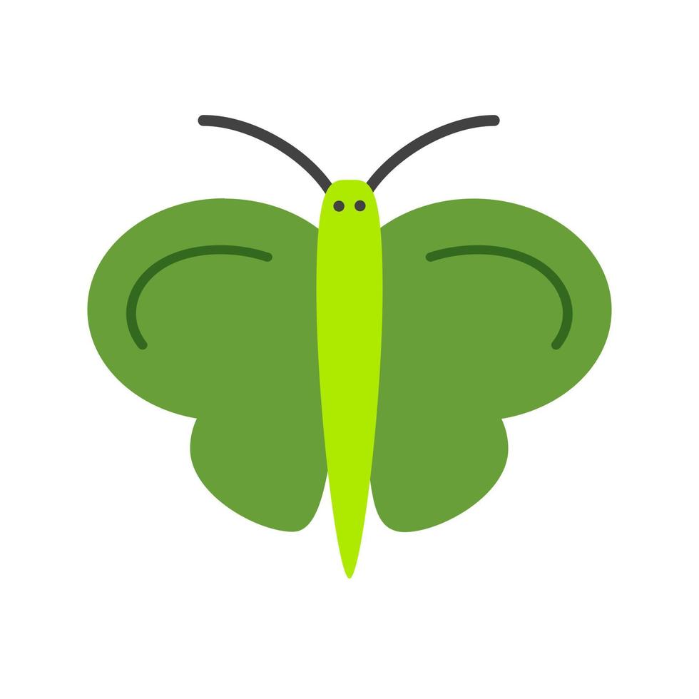 mariposa ii plana icono multicolor vector