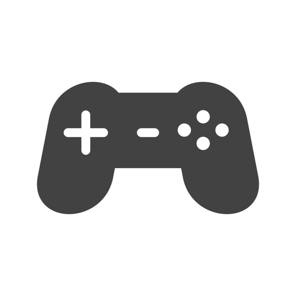 consola de juegos glifo icono negro vector