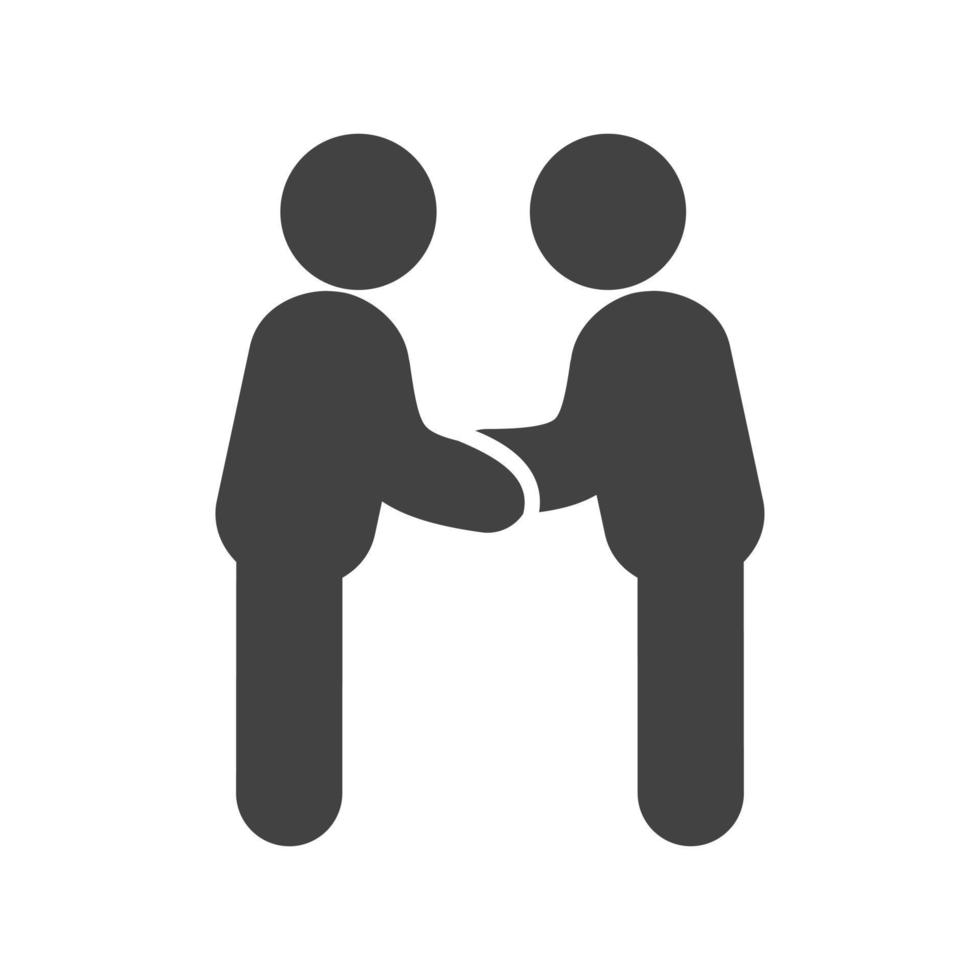 Client Meetup Glyph Black Icon vector