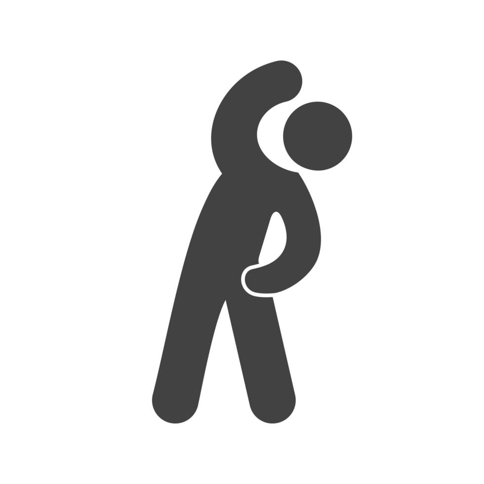 Exercise I Glyph Black Icon vector