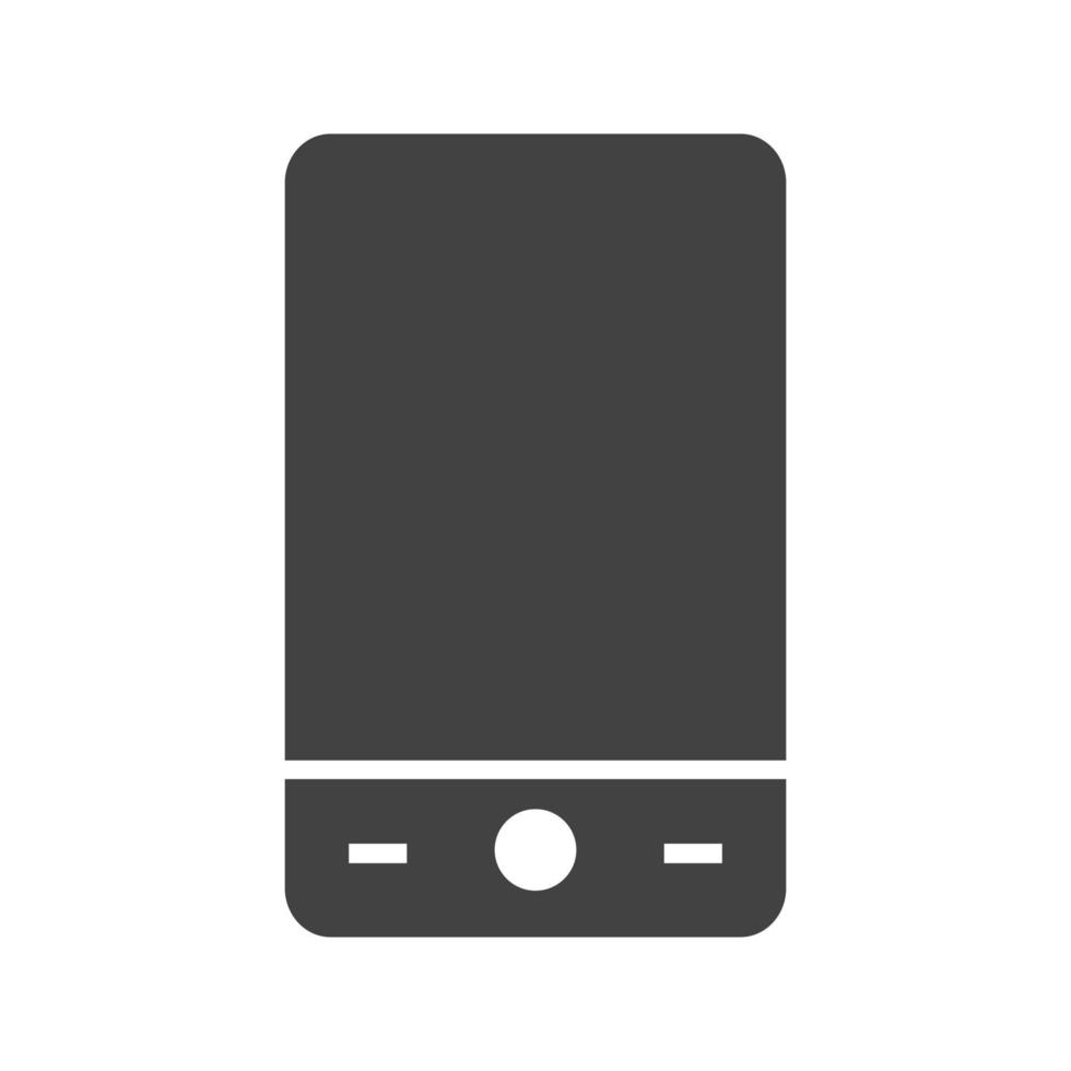 Mobile Glyph Black Icon vector