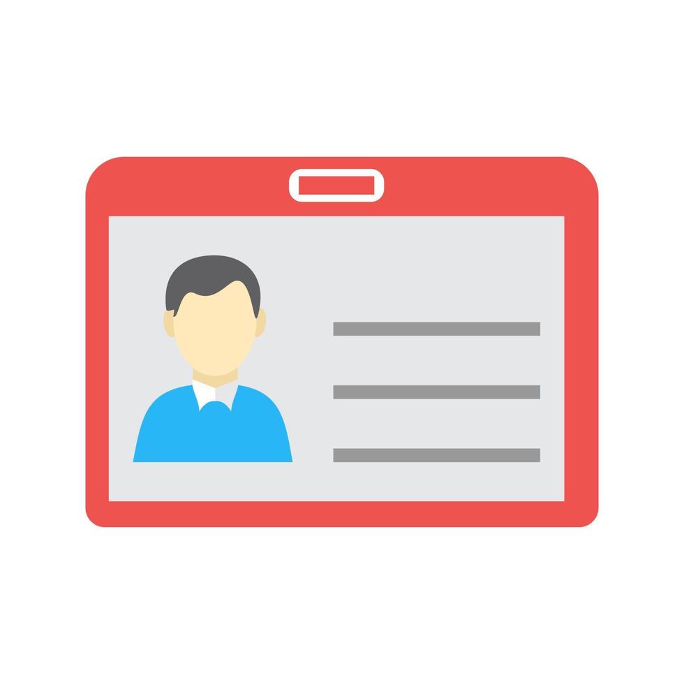 Identity Card Flat Multicolor Icon vector