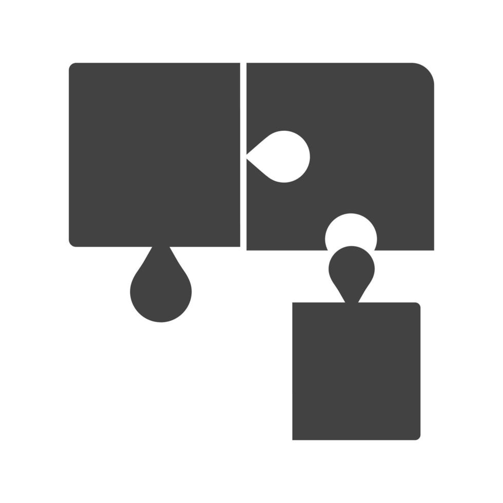 Puzzle Game Glyph Black Icon vector