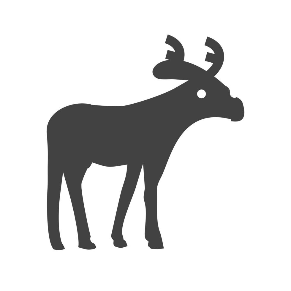 Moose Glyph Black Icon vector