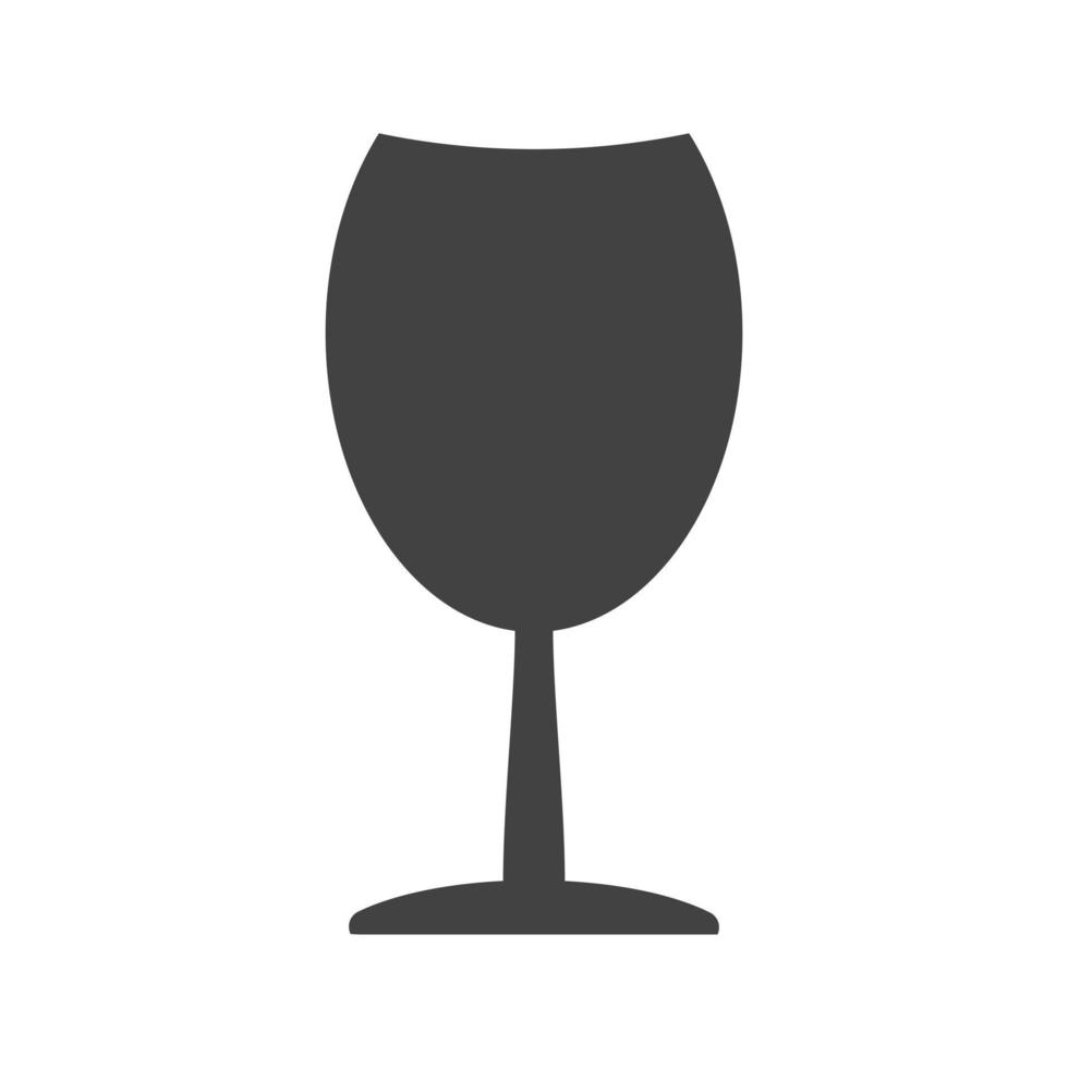 Wine Glass Glyph Black Icon vector