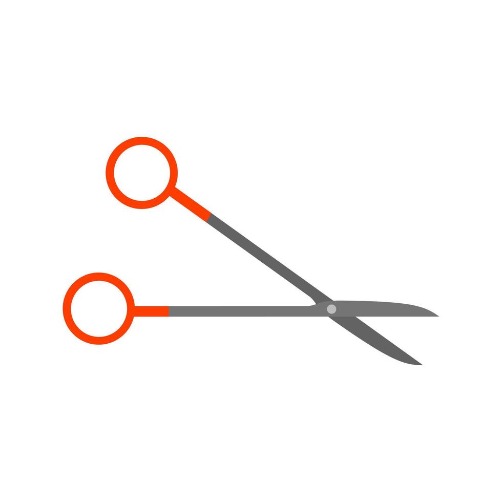 Scissors Flat Multicolor Icon vector