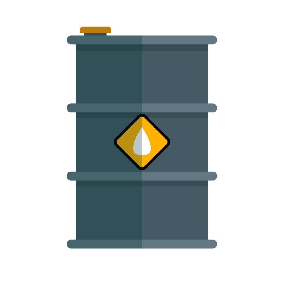 Oil Barrel Flat Multicolor Icon vector