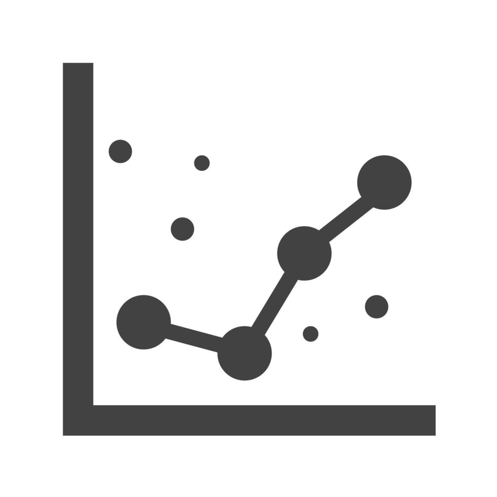 Dotted Graphs Glyph Black Icon vector