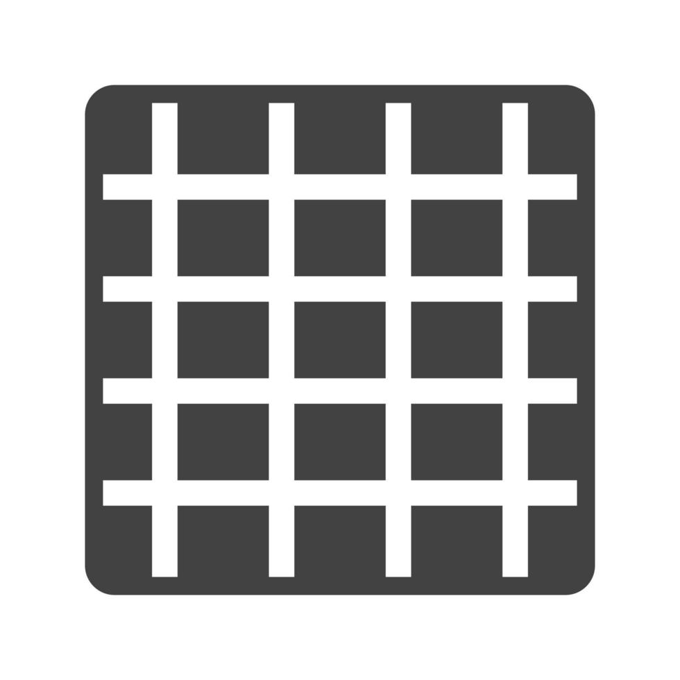 Grid On Glyph Black Icon vector