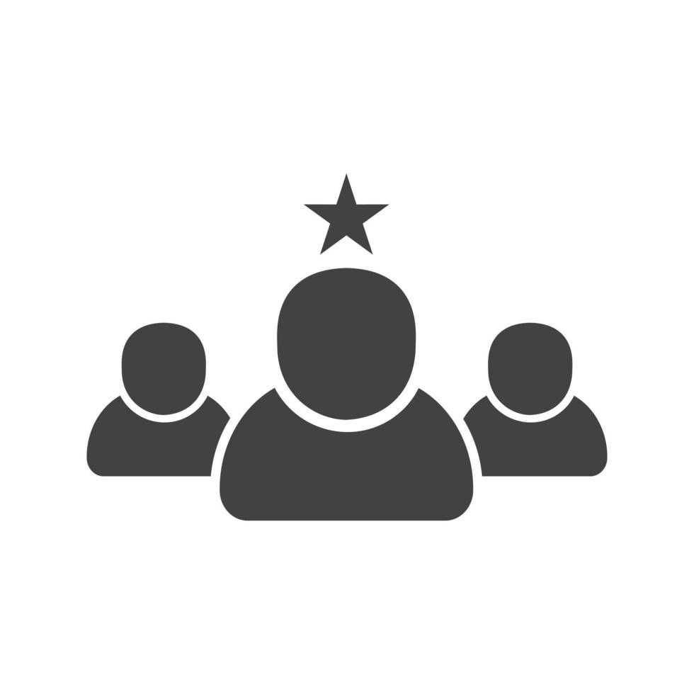Favorite Candidate Glyph Black Icon vector