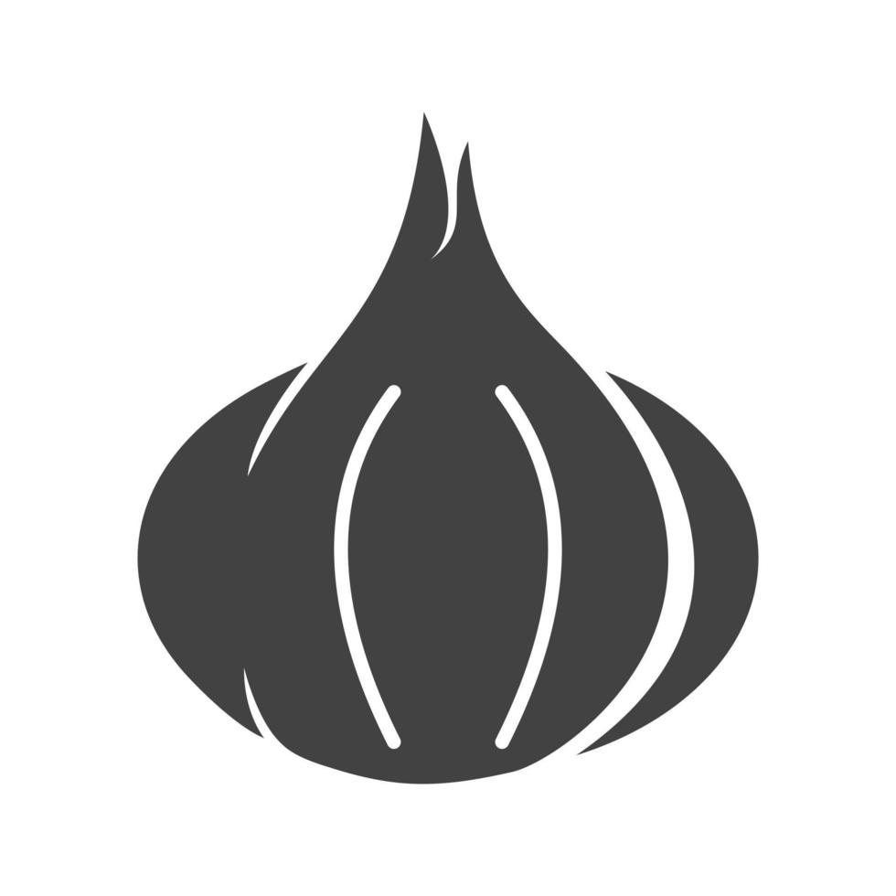 Garlic Glyph Black Icon vector