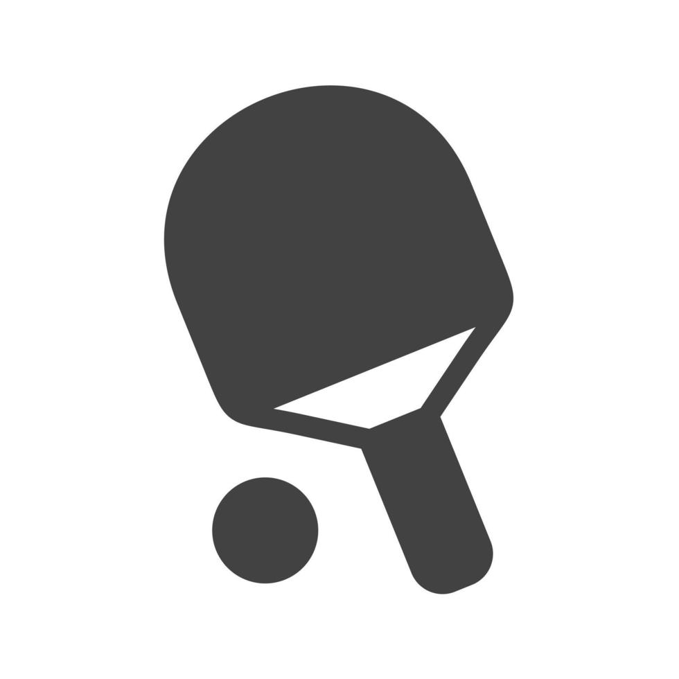 tenis de mesa glifo icono negro vector