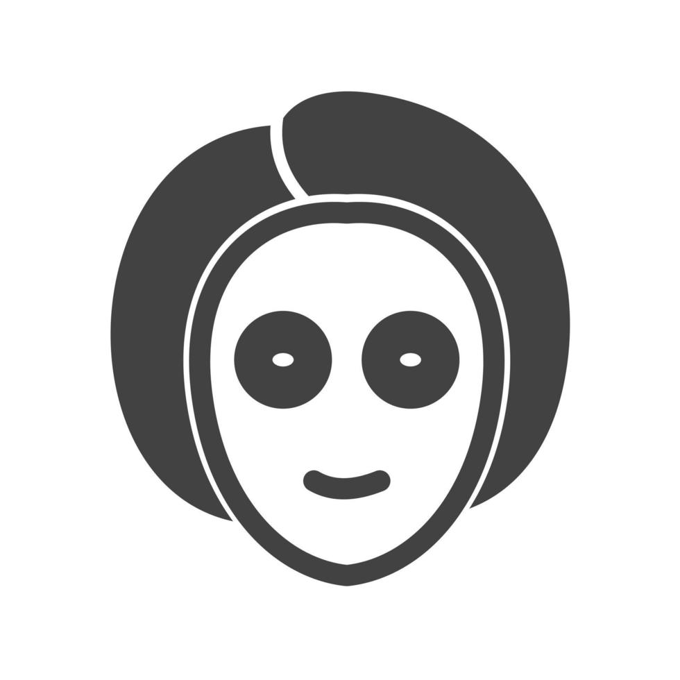 Mask on Face Glyph Black Icon vector