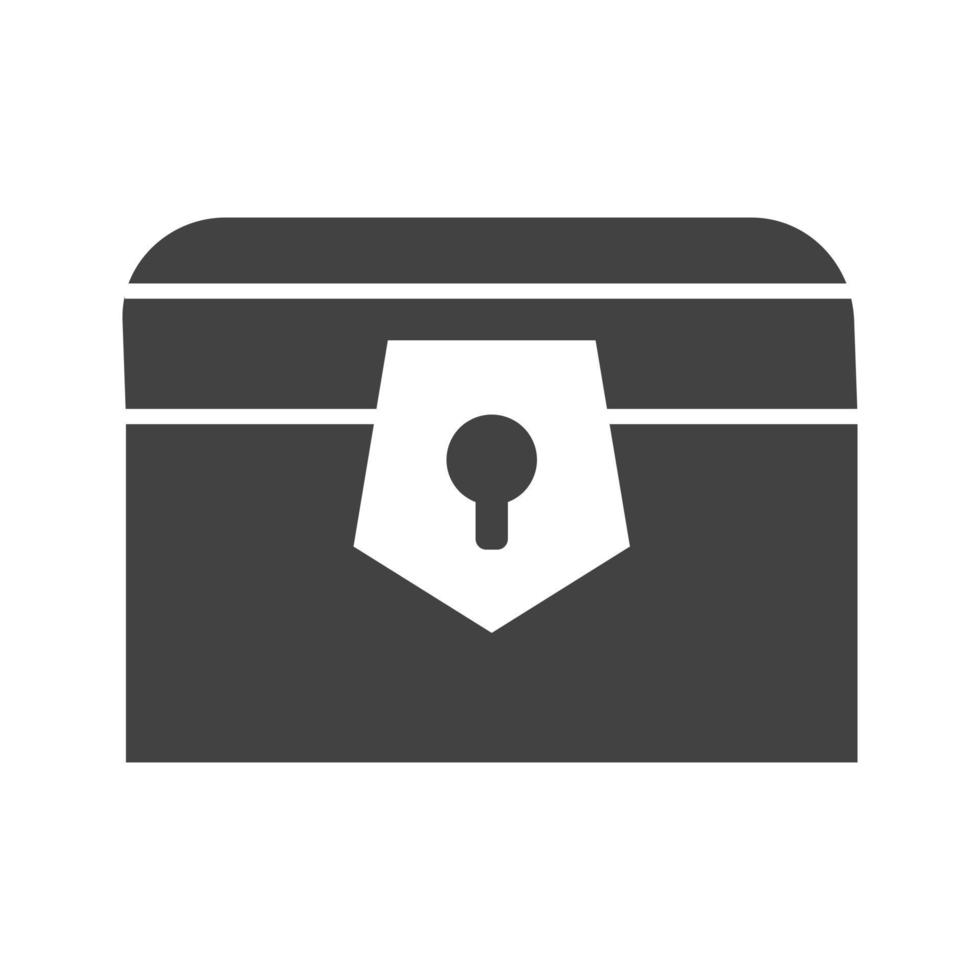 Treasure Chest I Glyph Black Icon vector