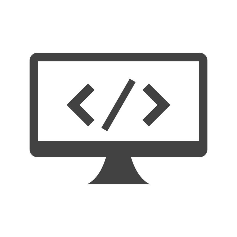 Programming Glyph Black Icon vector
