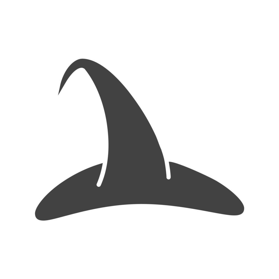 Witch Hat Glyph Black Icon vector