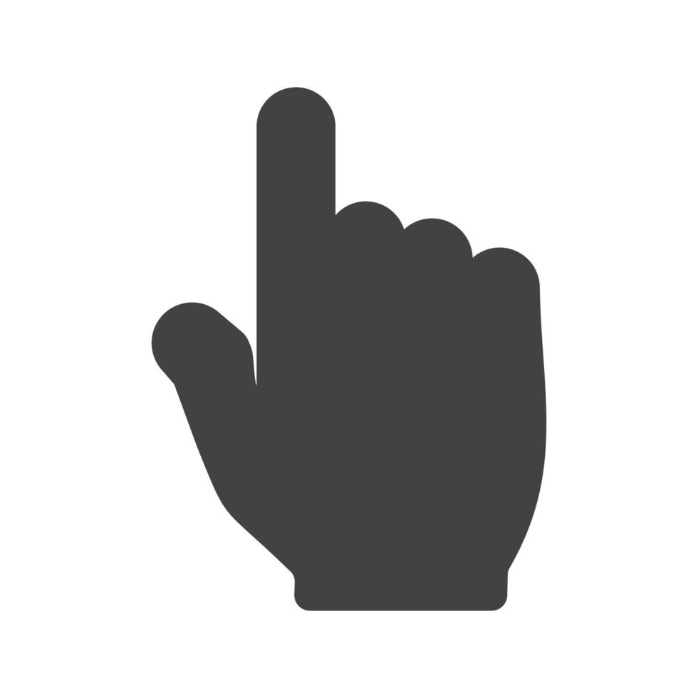Hand Click I Glyph Black Icon vector