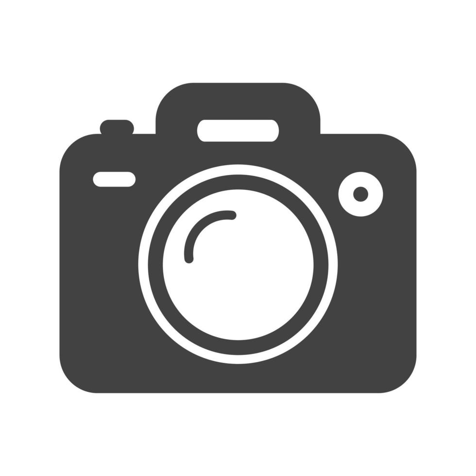 Camera Glyph Black Icon vector