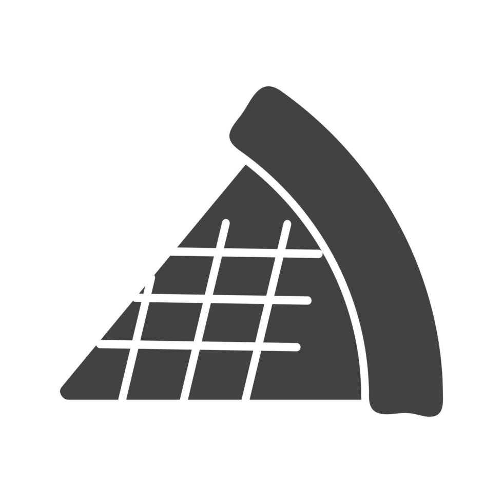 Slice of Pie Glyph Black Icon vector